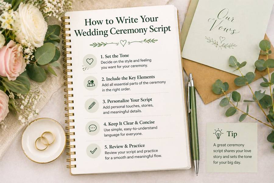 How to write your wedding ceremony script in five steps