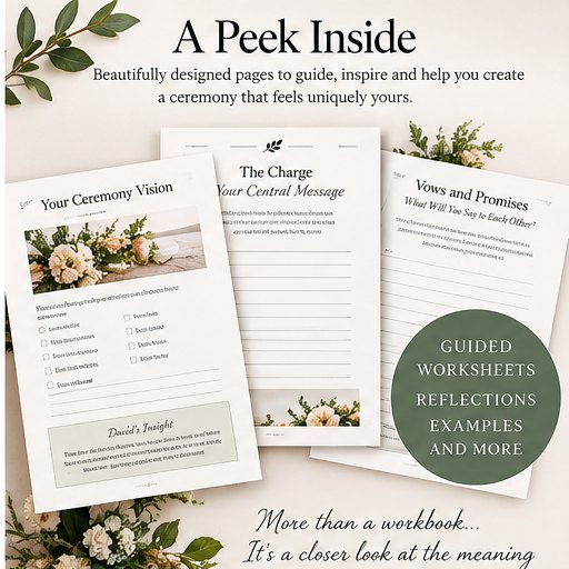 A peek inside the workbook pages