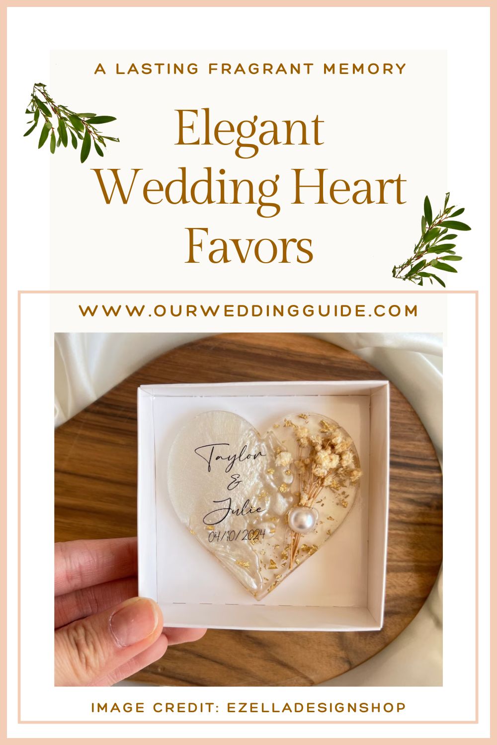 Elegant Wedding Heart Favors