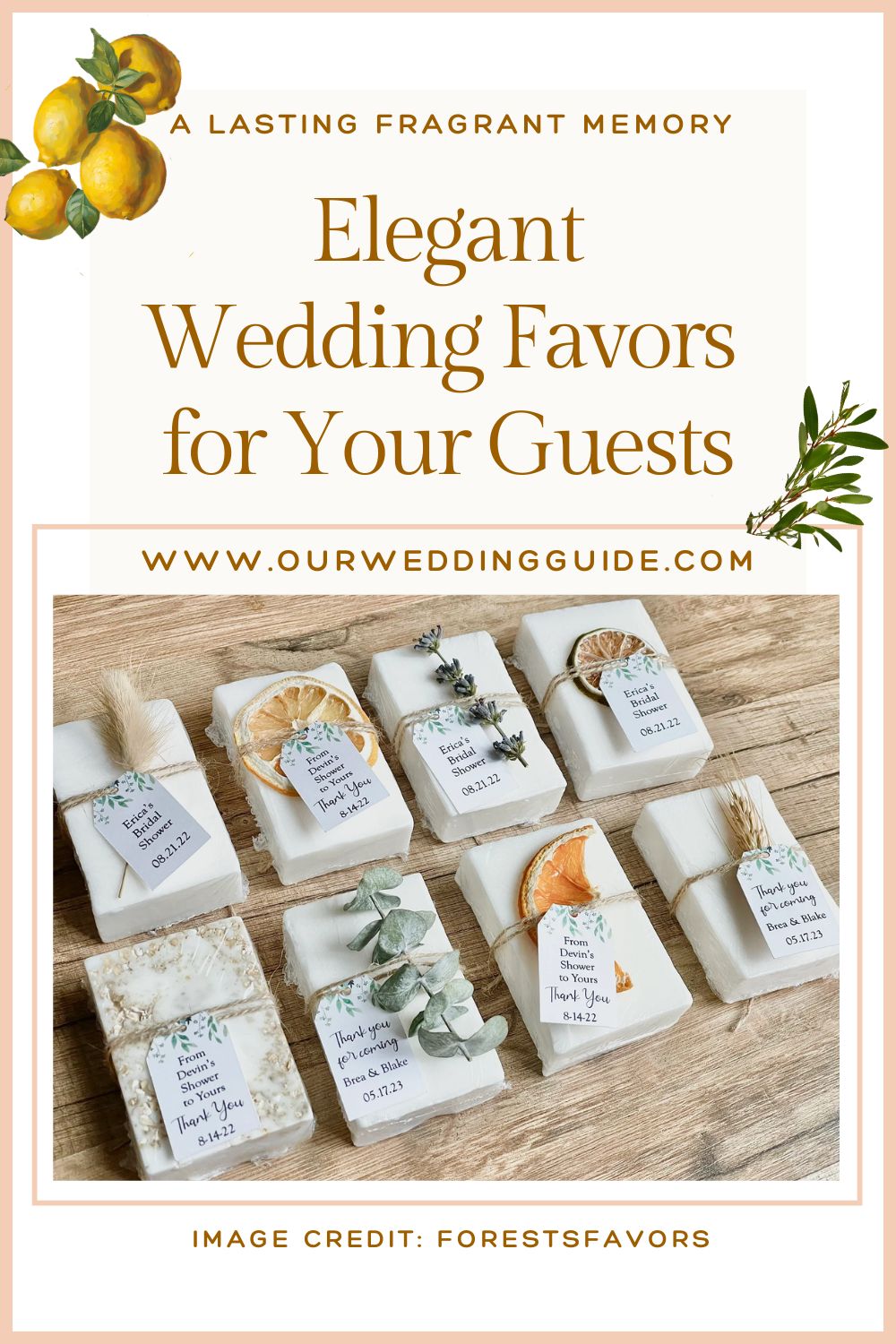 Elegant Wedding Favor Soaps