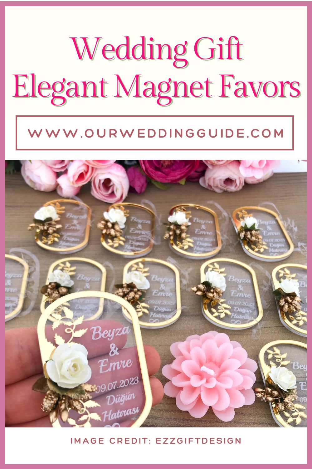 Wedding Guest Favors - Elegant Magnets